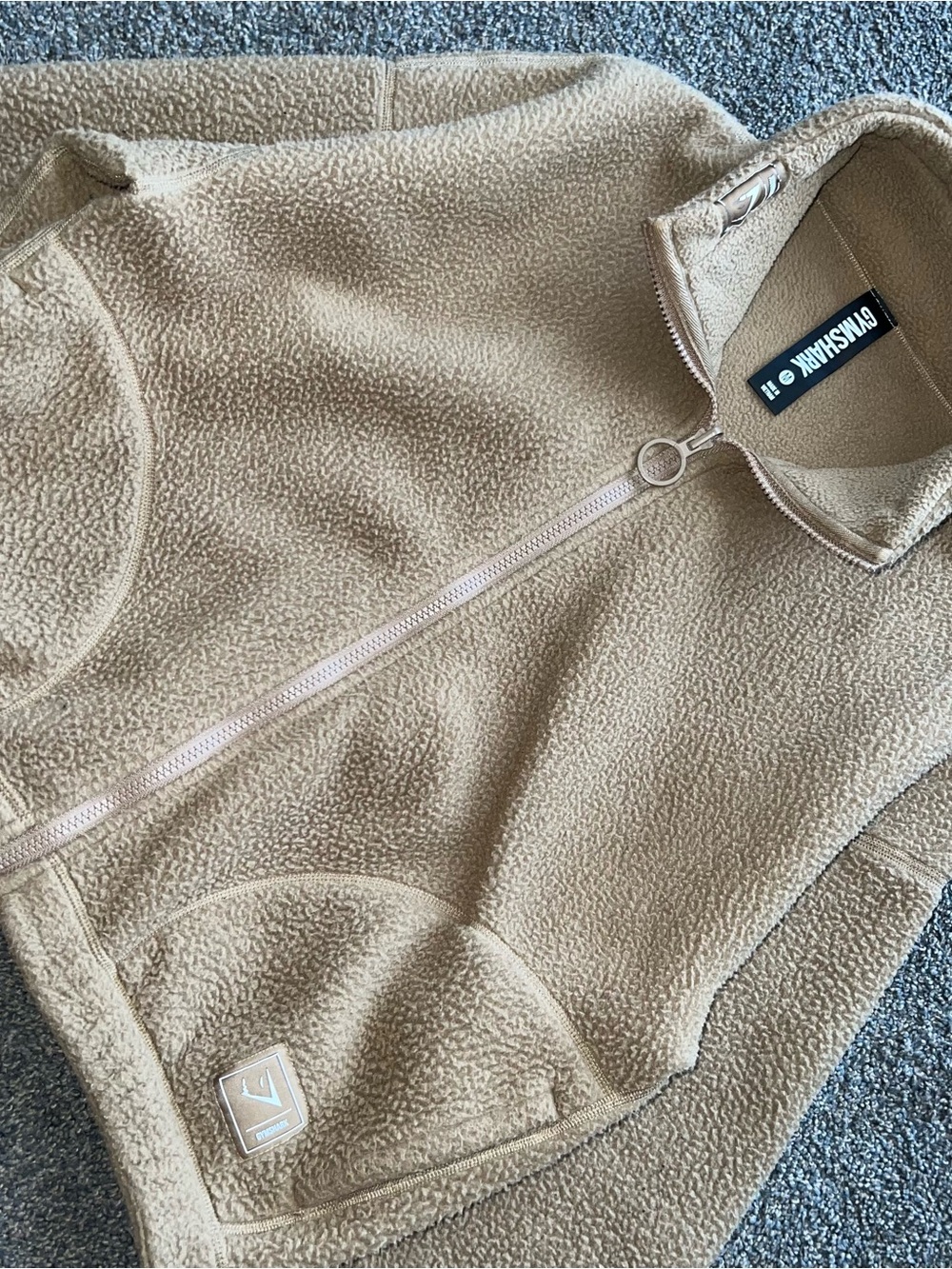Gymshark Sherpa Fleece Full Zip Jacket Women’s Size Medium
